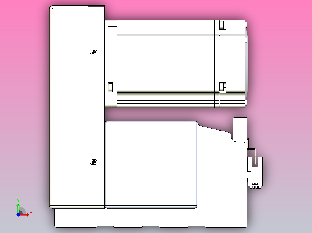 皮带直线轴半封闭可选导轨TPA-HNB-175D-140-L1350-LU-Y-P75-N3前视图