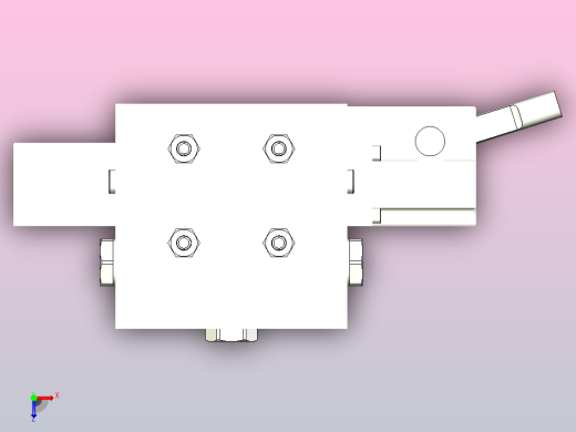 餐厨车提升油缸阀块俯视缩略图