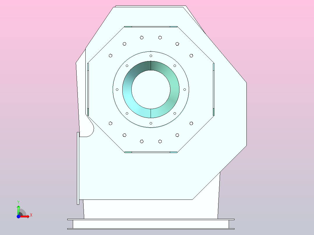 SAB-ZG-Ⅱ工业中压离心风机（D式)[ZG-Ⅱ（D式)]前视图