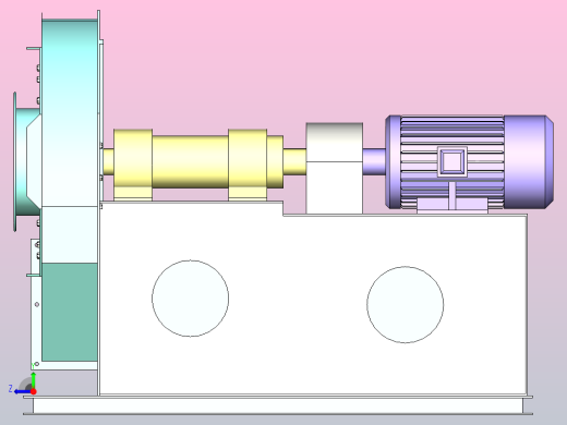 SAB-ZG-Ⅱ工业中压离心风机（D式)[ZG-Ⅱ（D式)]右视缩略图