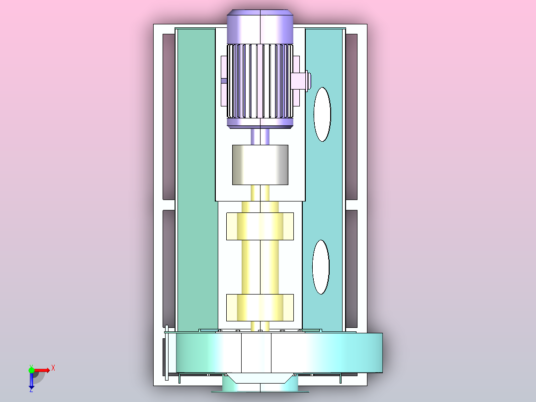 SAB-ZG-Ⅱ工业中压离心风机（D式)[ZG-Ⅱ（D式)]俯视图