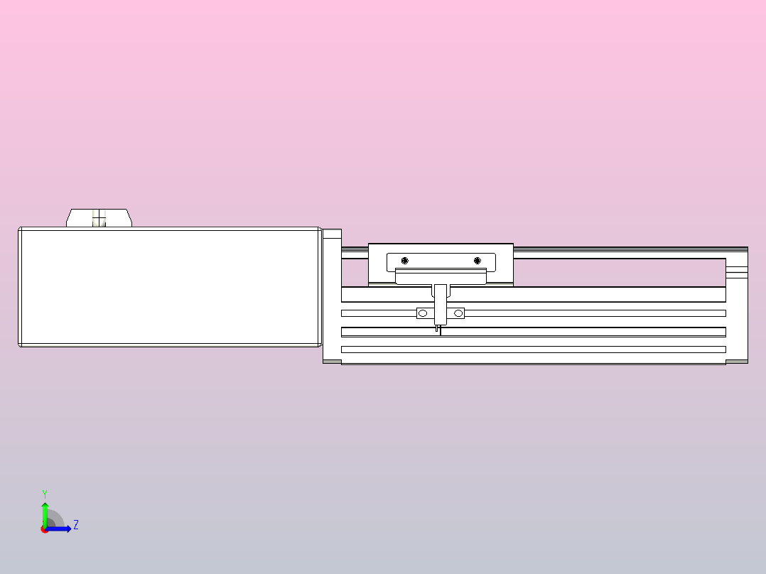 皮带直线轴半封闭可选导轨TPA-HNB-85D-90-L50-MR-C-P20-N3左视图