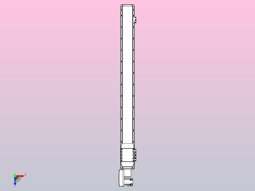 机器人皮带驱动直线轴TPA-GCB-120-P70-L1150-QL-M20-N3俯视图