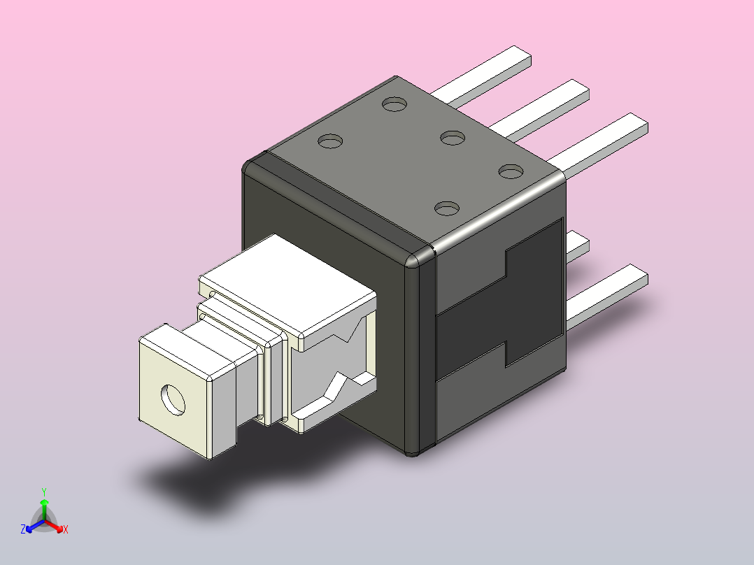 APEM-MHPS-按钮开关DPDT 0.1A 30V On-Mom正等轴测图