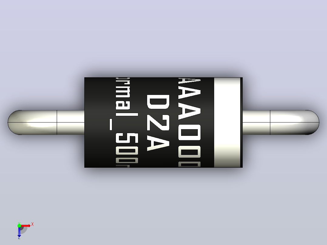 轴向二极管外壳D2A_Normal_500mil_rev1.0.zip.zip俯视图
