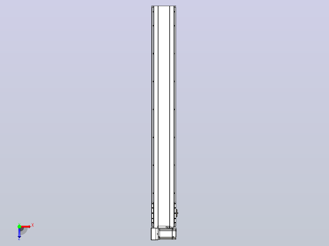 皮带直线轴半封闭可选导轨TPA-HNB-175D-140-L1300-LU-C-P75-N3俯视图