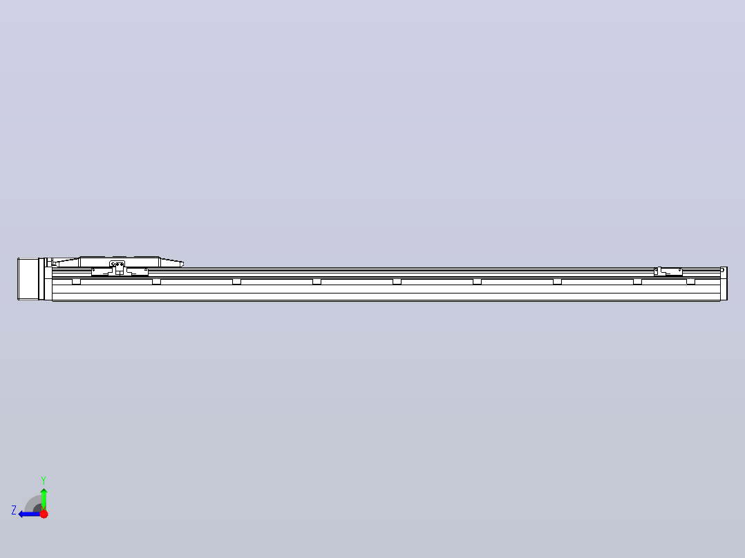 滚珠丝杠直线轴内置导轨TPA-GCR-150-2010C-L1000-MR-M75-N3右视图