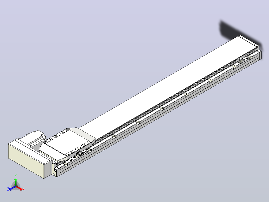 滚珠丝杠直线轴内置导轨TPA-GCR-150-2010C-L1000-MR-M75-N3正等轴测图