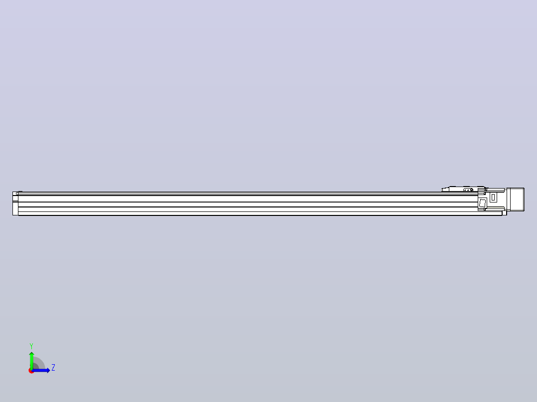 滚珠丝杠直线轴内置导轨TPA-GCR-80-1610C-L1100-MR-M20-N3左视图