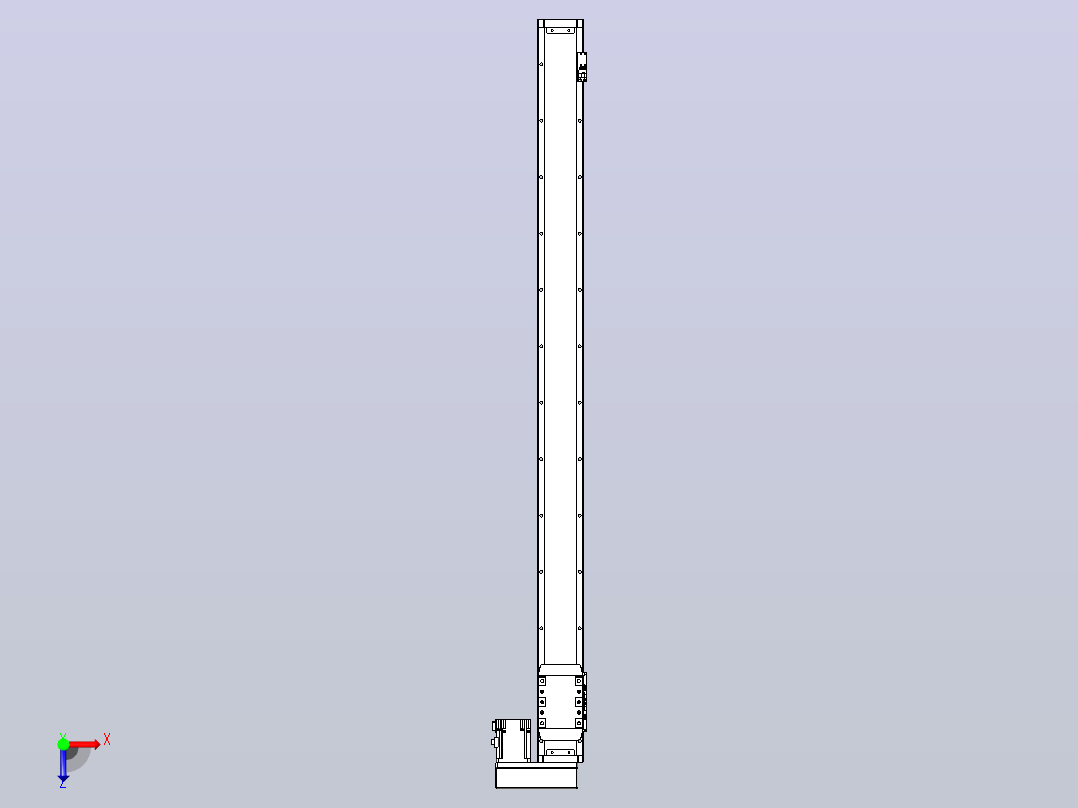 滚珠丝杠直线轴内置导轨TPA-GCR-80-1610C-L1100-MR-M20-N3俯视图