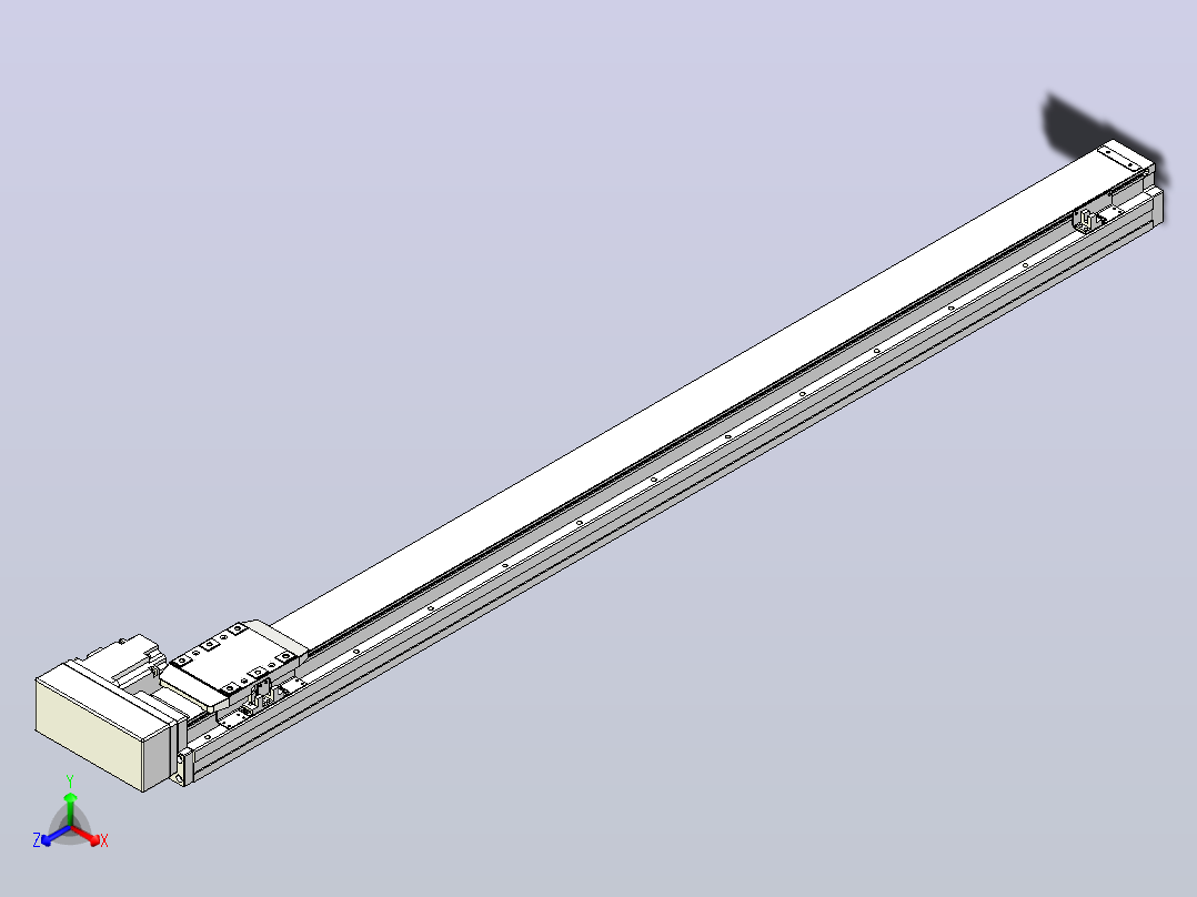 滚珠丝杠直线轴内置导轨TPA-GCR-80-1610C-L1100-MR-M20-N3正等轴测图