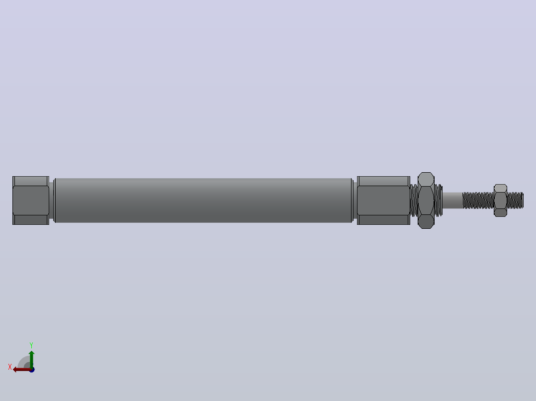 PBDA系列笔型气缸小金井型[PBDA10X55-A]后视图