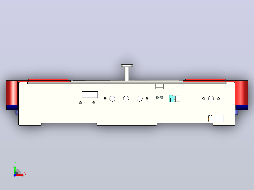 储用穿梭agv小车 自动搬运小车3D设计前视图