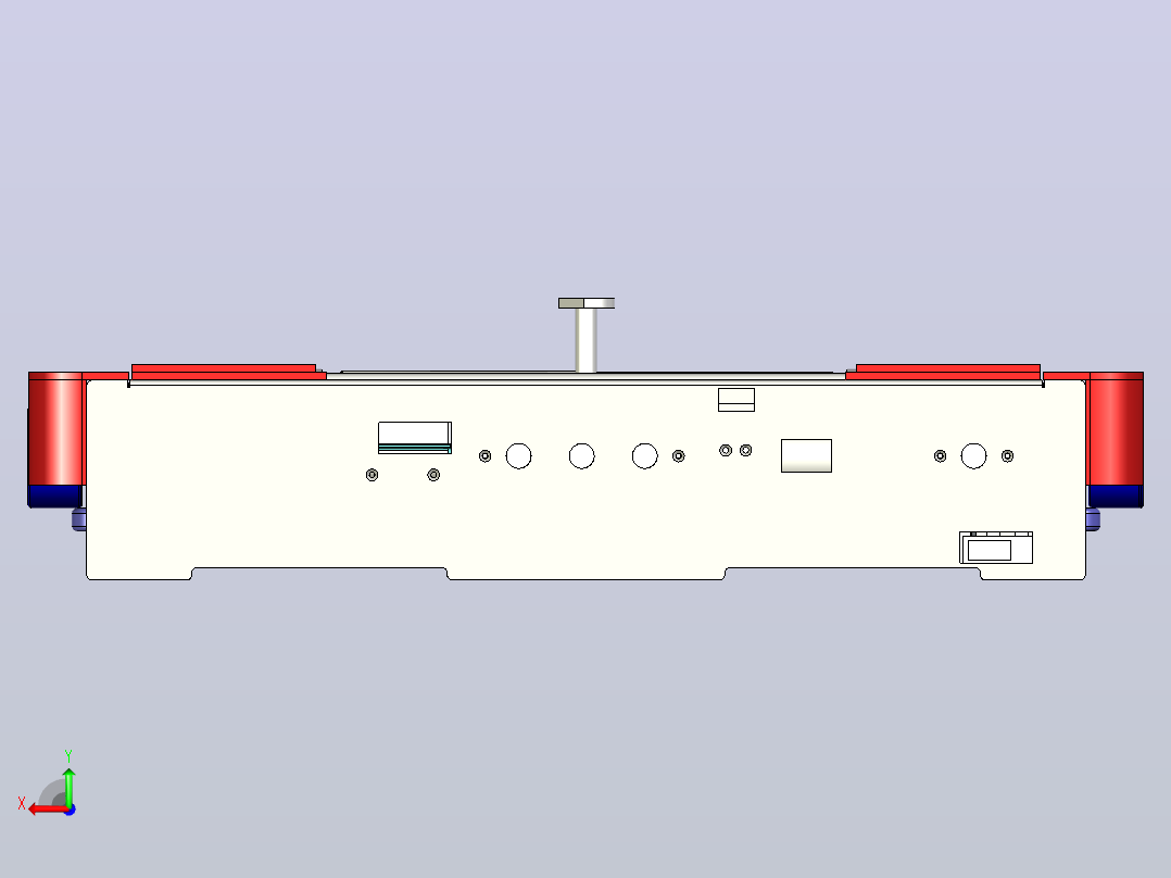 储用穿梭agv小车 自动搬运小车3D设计后视图