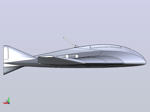 GZ-500 UAV无人机简易3D模型后视缩略图