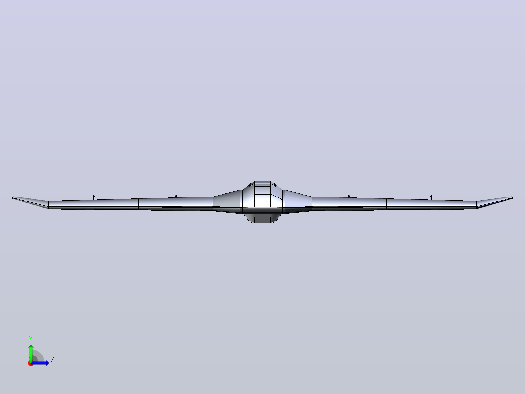 GZ-500 UAV无人机简易3D模型左视图