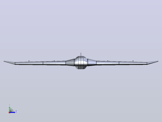 GZ-500 UAV无人机简易3D模型左视缩略图