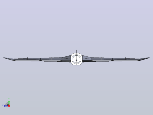 GZ-500 UAV无人机简易3D模型右视缩略图