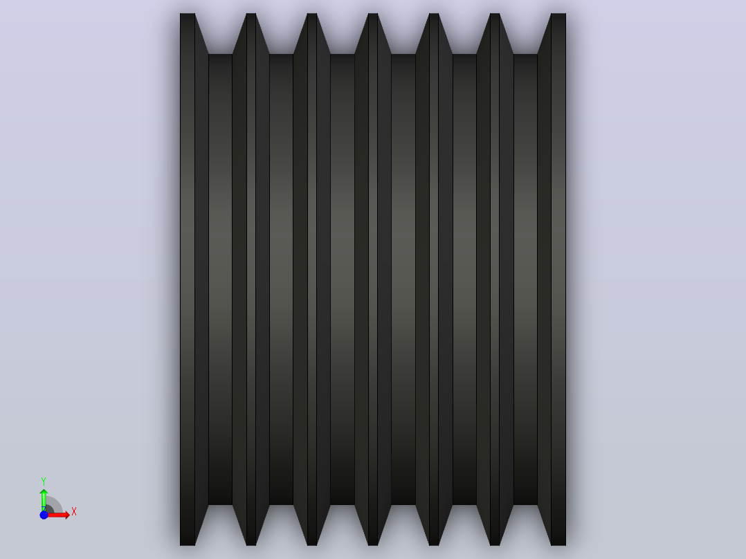 皮带轮，6SPA125，带衬套2012，孔38前视图