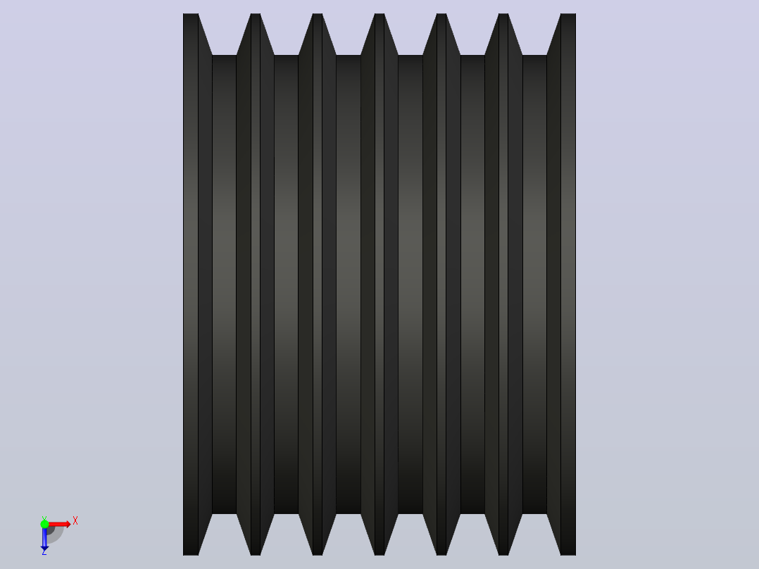 皮带轮，6SPA125，带衬套2012，孔38俯视图