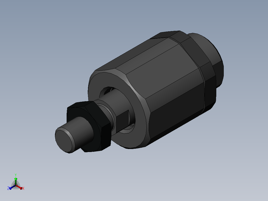 浮动接头FK-M10x1.25正等轴测图