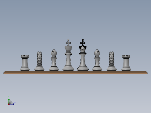 国际象棋和棋盘左视缩略图