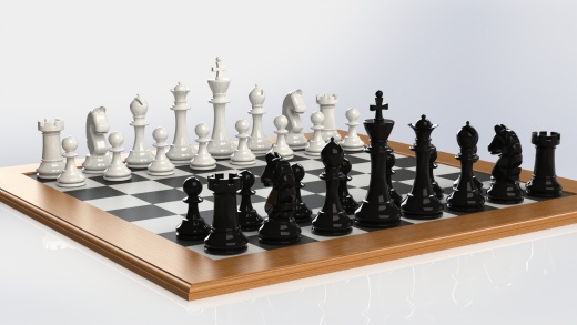 国际象棋和棋盘缩略图