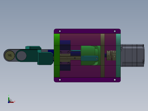 凸轮翻转翻面结构3D图纸 Solidworks设计前视缩略图