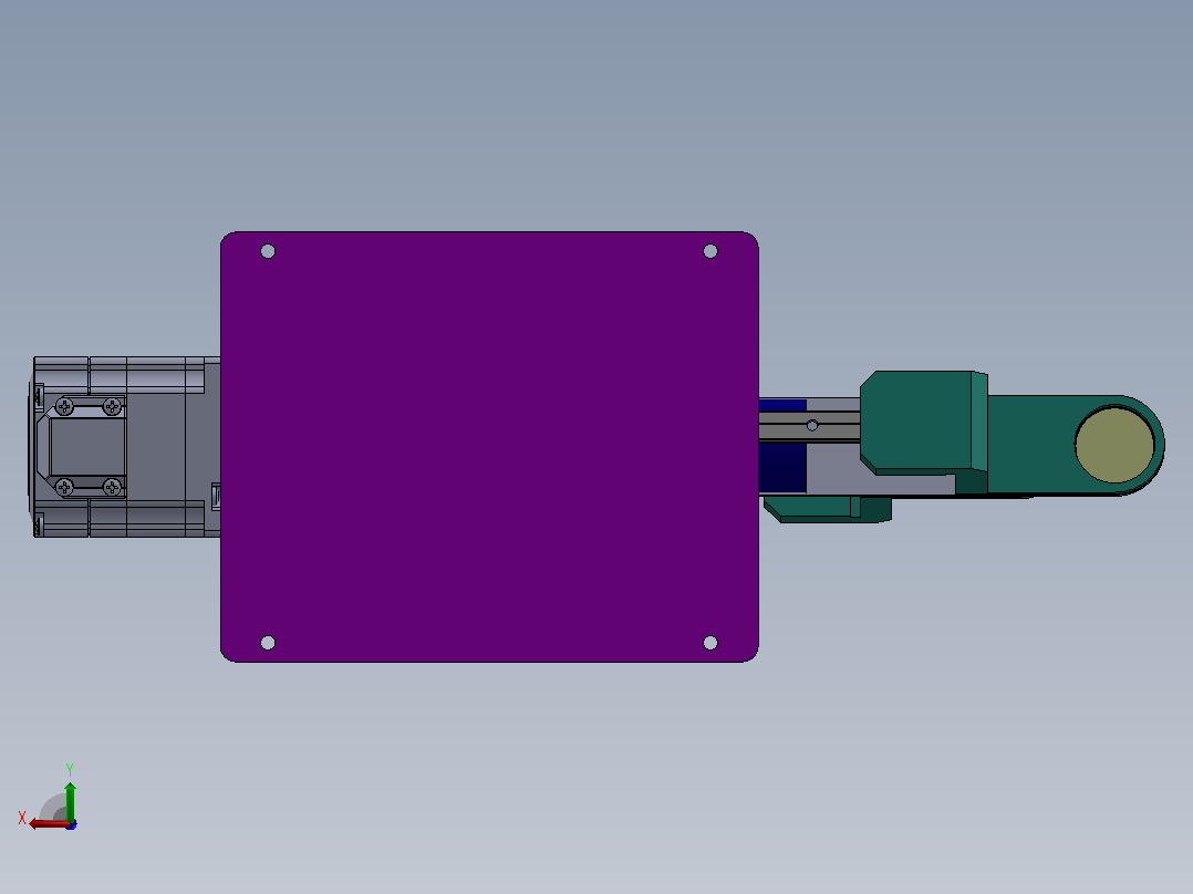 凸轮翻转翻面结构3D图纸 Solidworks设计后视图