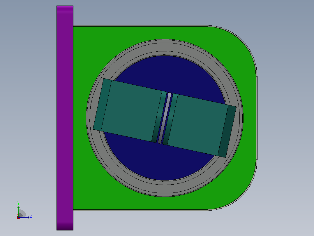 凸轮翻转翻面结构3D图纸 Solidworks设计左视图