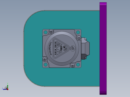 凸轮翻转翻面结构3D图纸 Solidworks设计右视缩略图