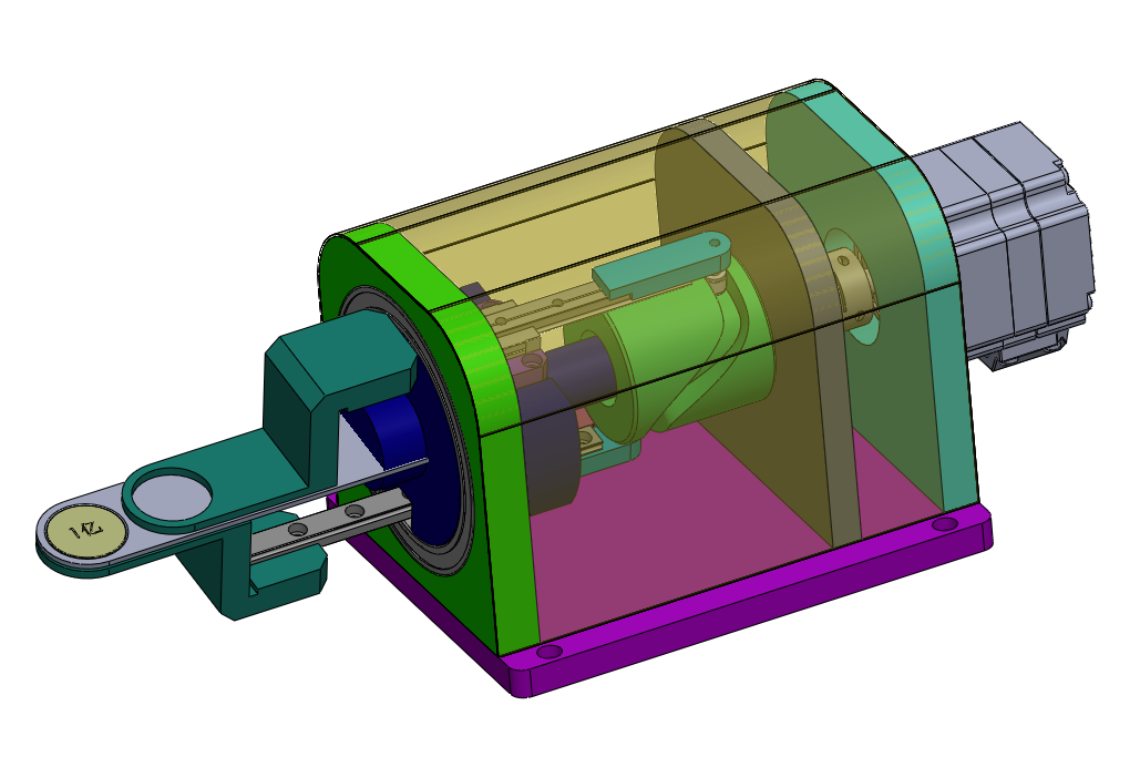 凸轮翻转翻面结构3D图纸 Solidworks设计