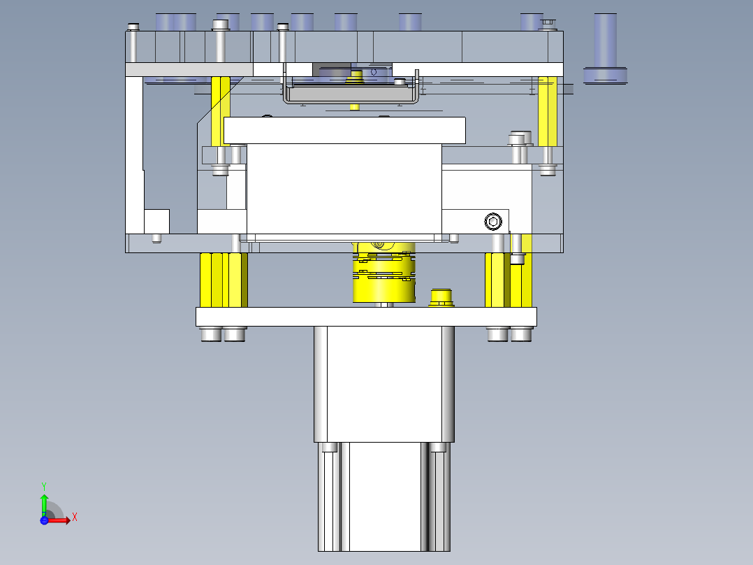 托盘回收机构前视图