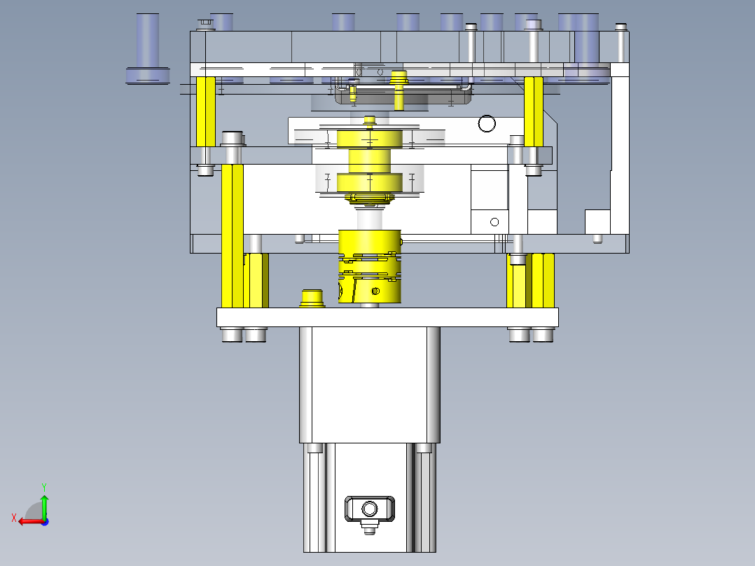 托盘回收机构后视图