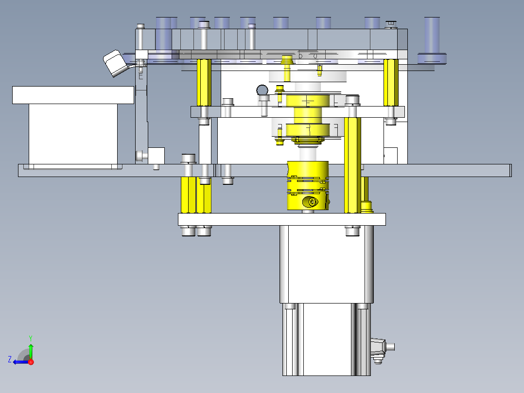 托盘回收机构右视图