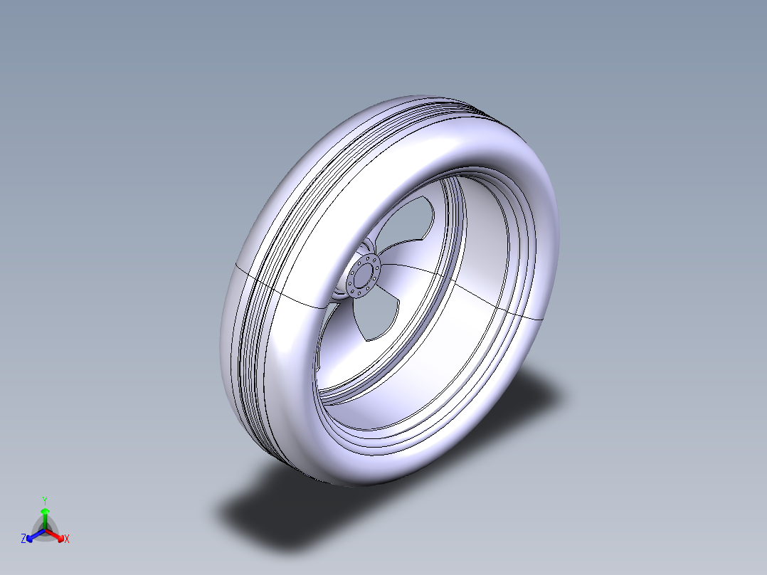 车轮正等轴测图