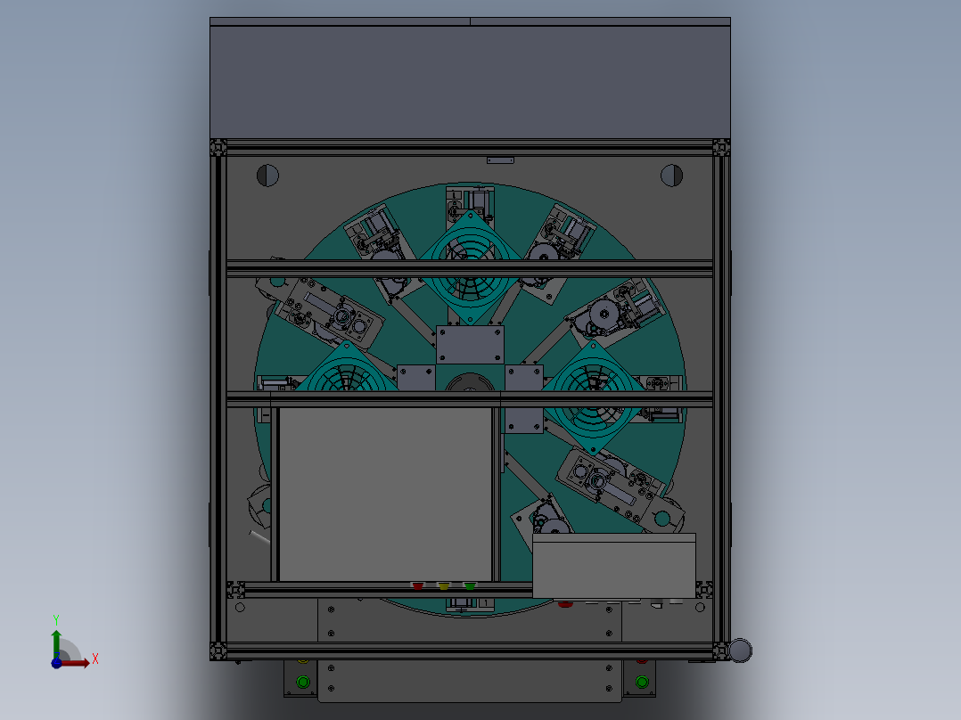 两轴研磨机sw前视图