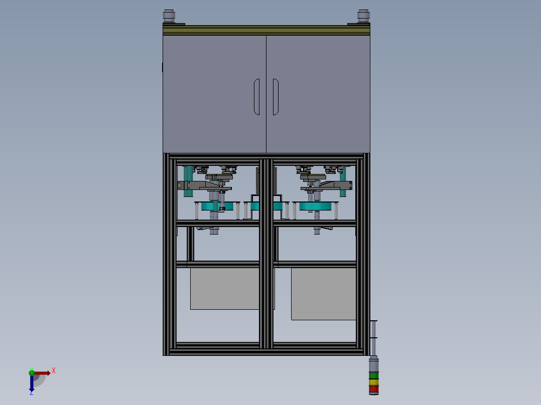 两轴研磨机sw俯视图
