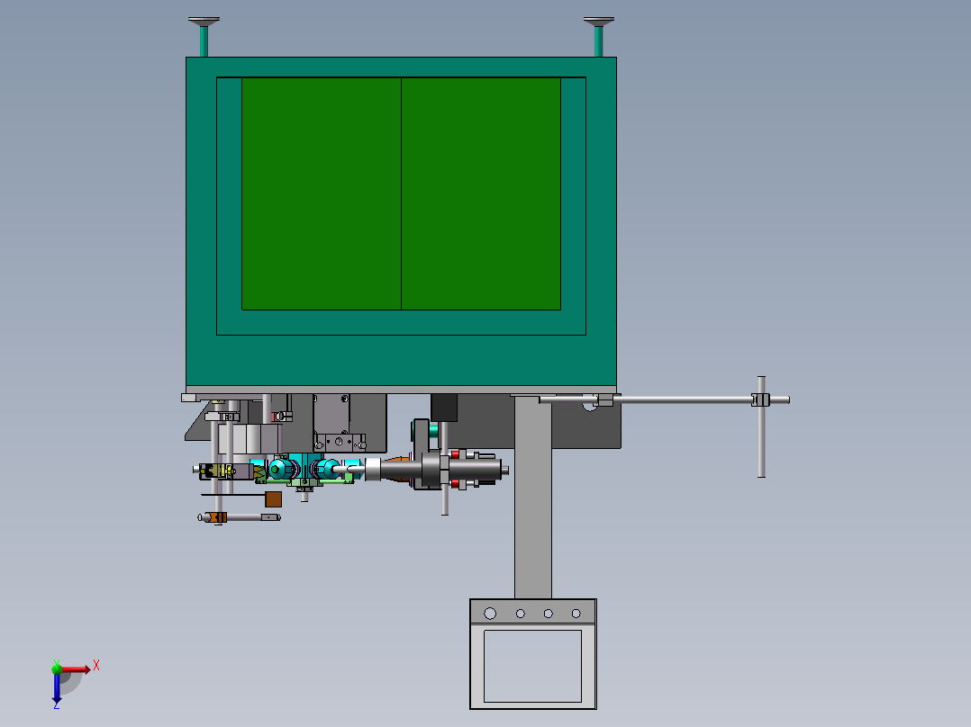 日系六头全自动音圈绕线机俯视图
