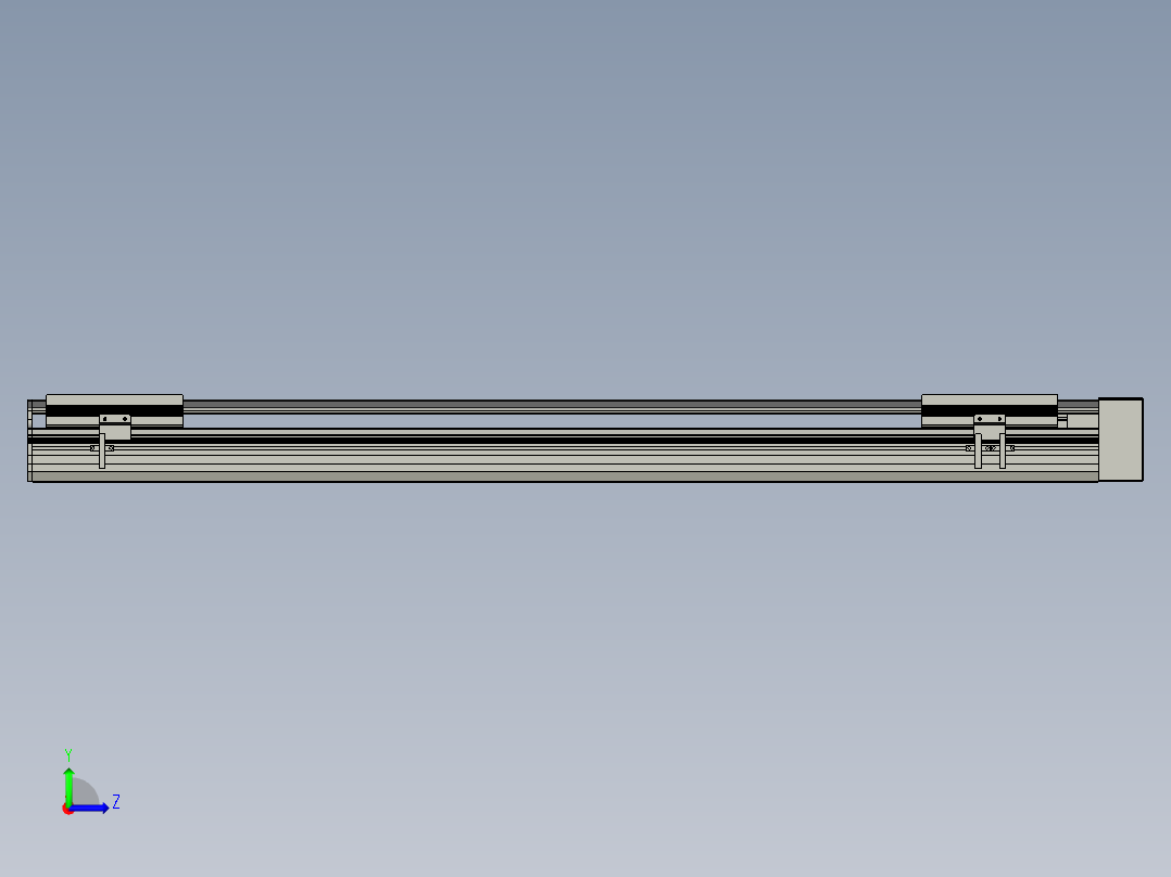 直线模组LHA170-S950-L设计图纸左视图