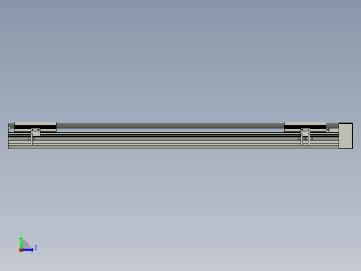 直线模组LHA170-S950-L设计图纸左视缩略图