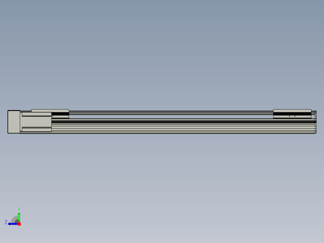 直线模组LHA170-S950-L设计图纸右视图