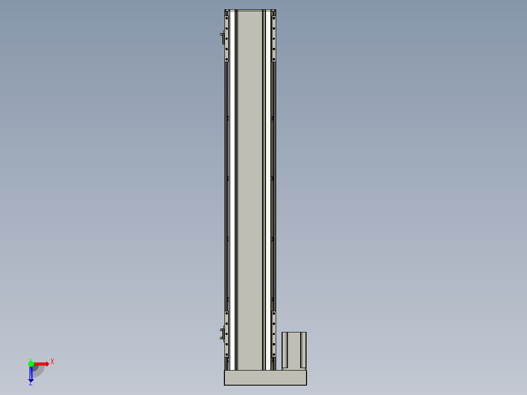 直线模组LHA170-S950-L设计图纸俯视图