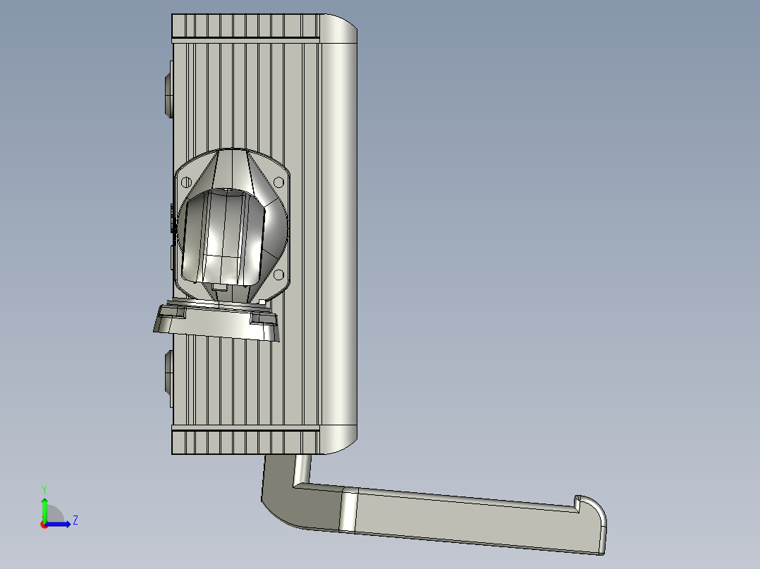 悬臂控制操控箱键盘支架-L1-顶座-固定底座-200左视图