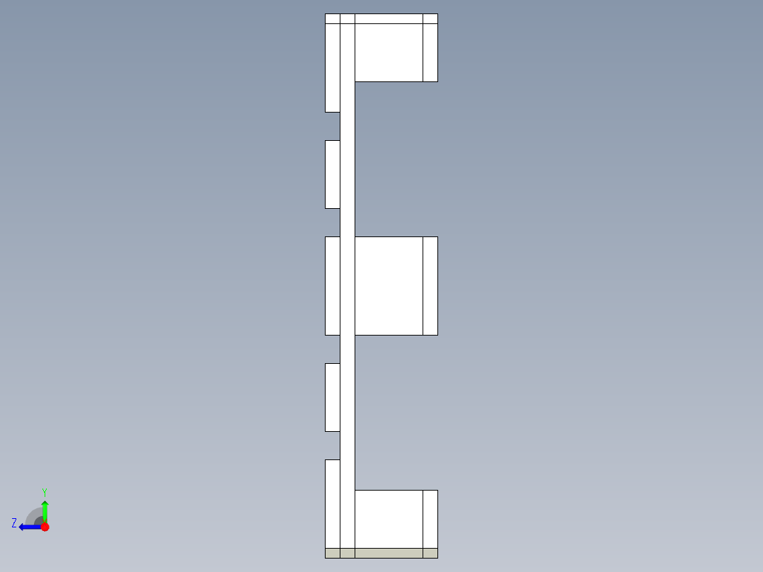 托盘 设计模型 (8)右视图
