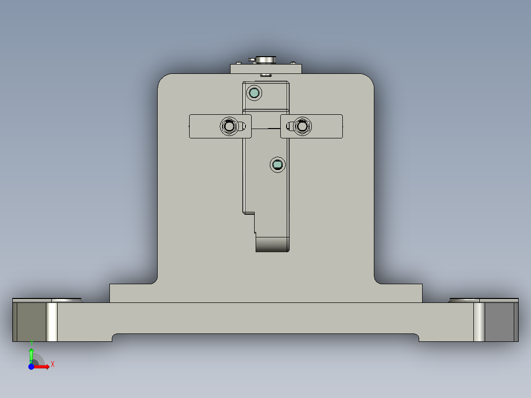 831001后托架加工工艺及钻φ6和M6夹具设计【含三维proe】前视图