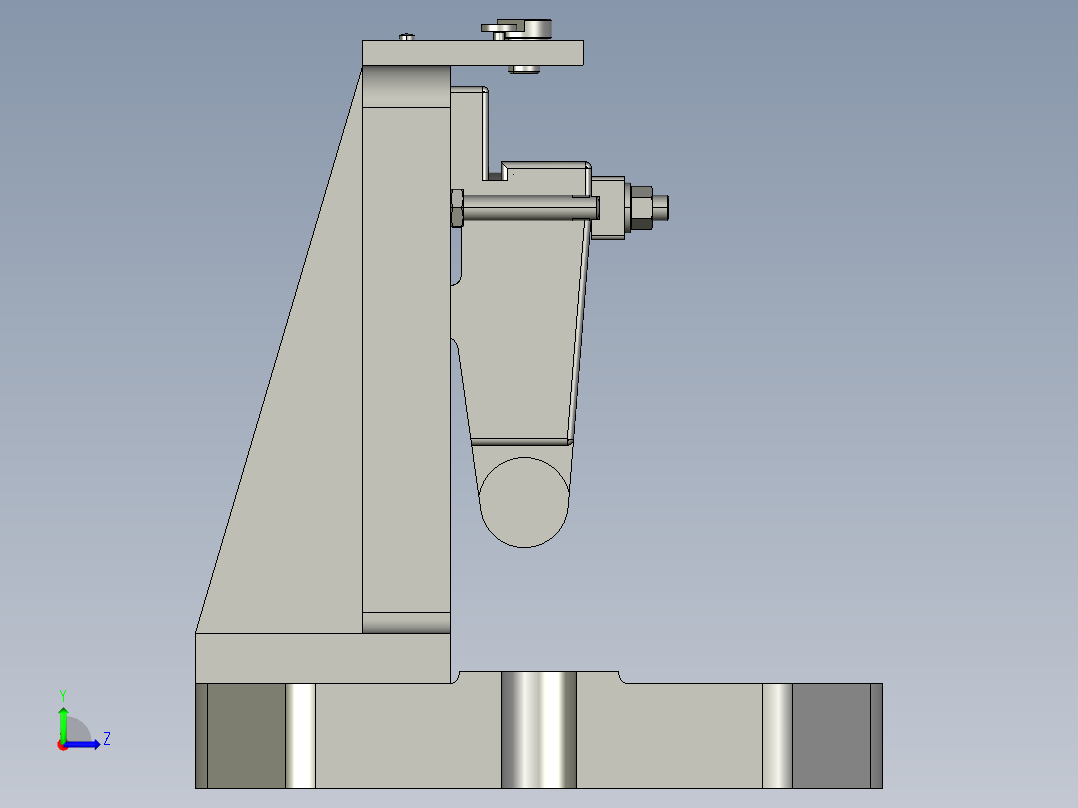 831001后托架加工工艺及钻φ6和M6夹具设计【含三维proe】左视图