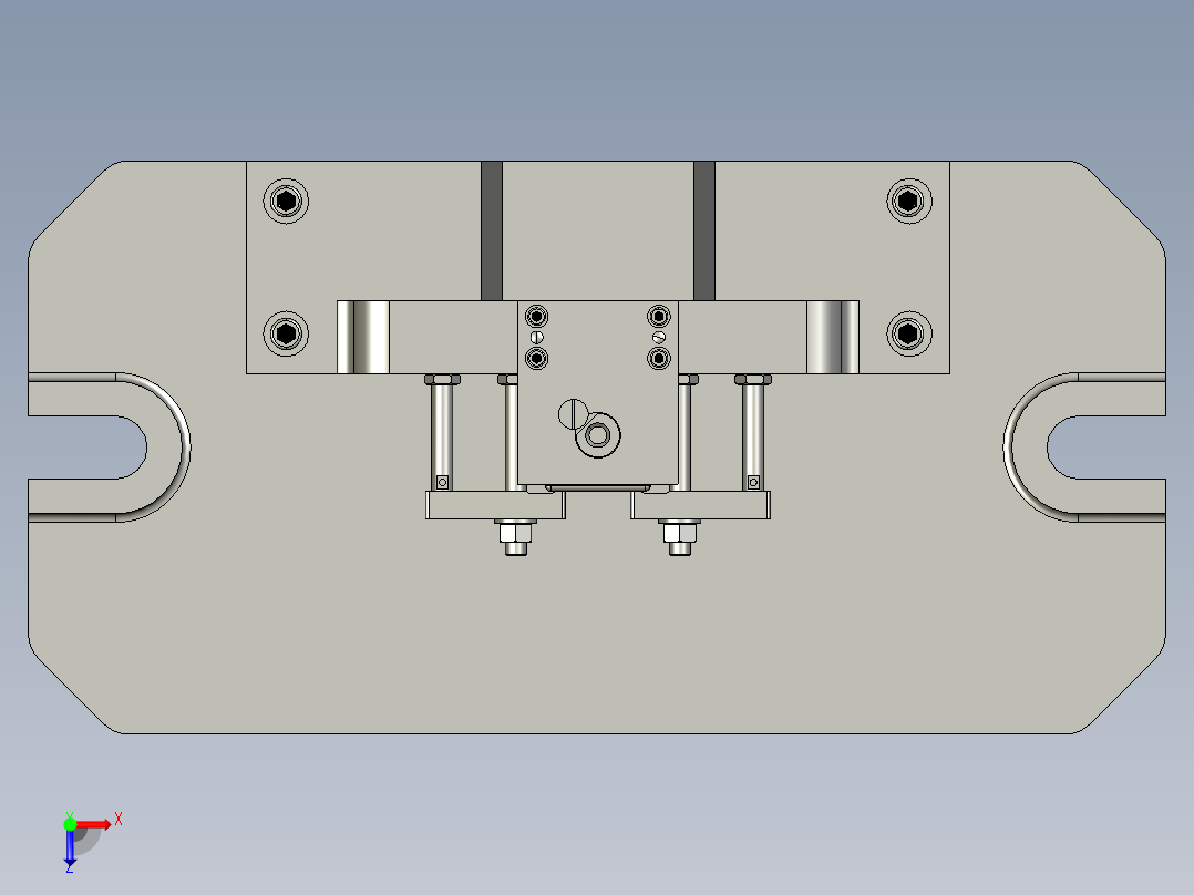 831001后托架加工工艺及钻φ6和M6夹具设计【含三维proe】俯视图
