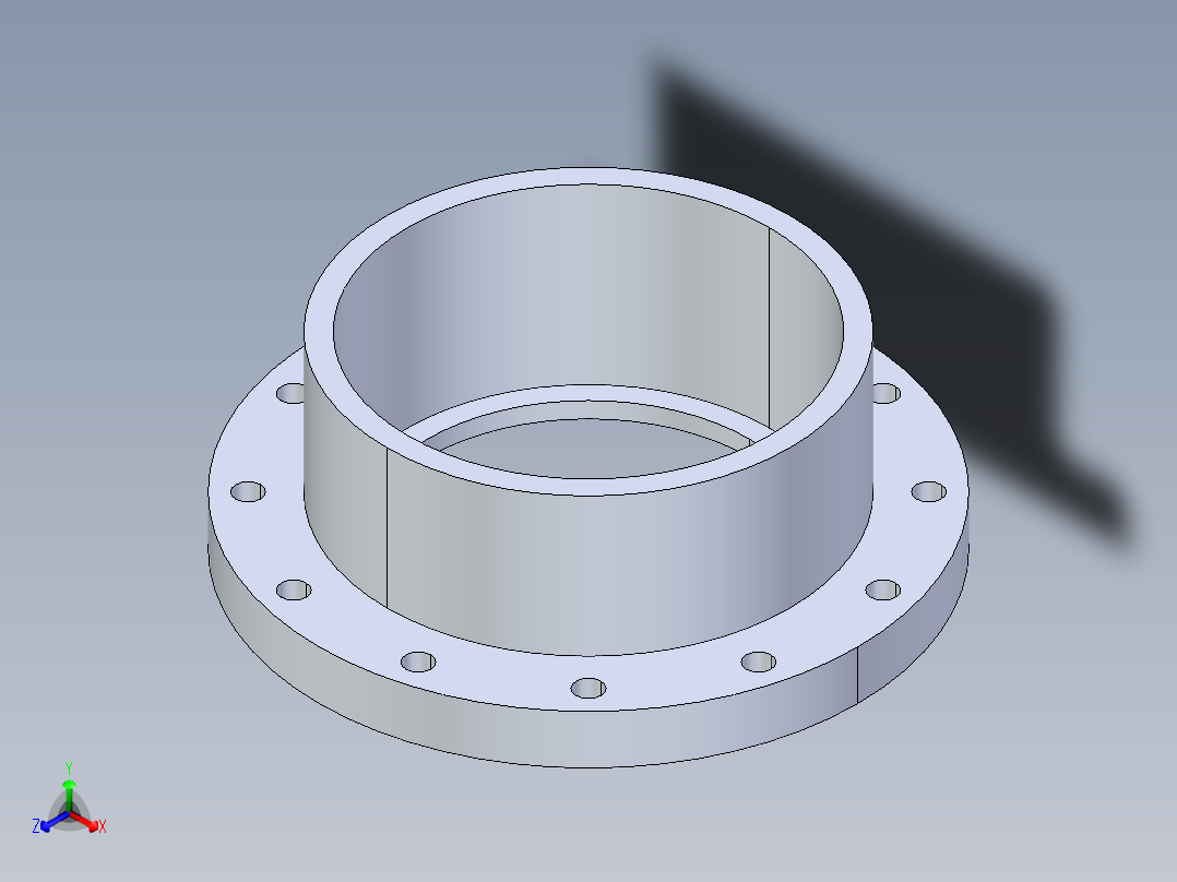 CPVC管件26-Sch80_Flange Vanstone_SOC_9854-120_12in正等轴测图