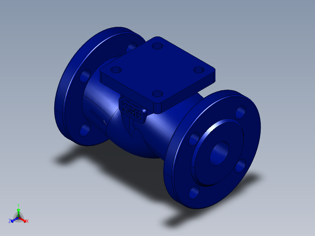 阀门模型-BOA_H_R_Straight_Body_DN25_PN16主视图